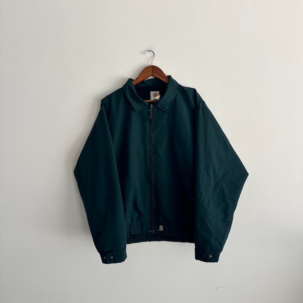 Vintage Carhartt Workwear Green Zip up Jacket Size Large